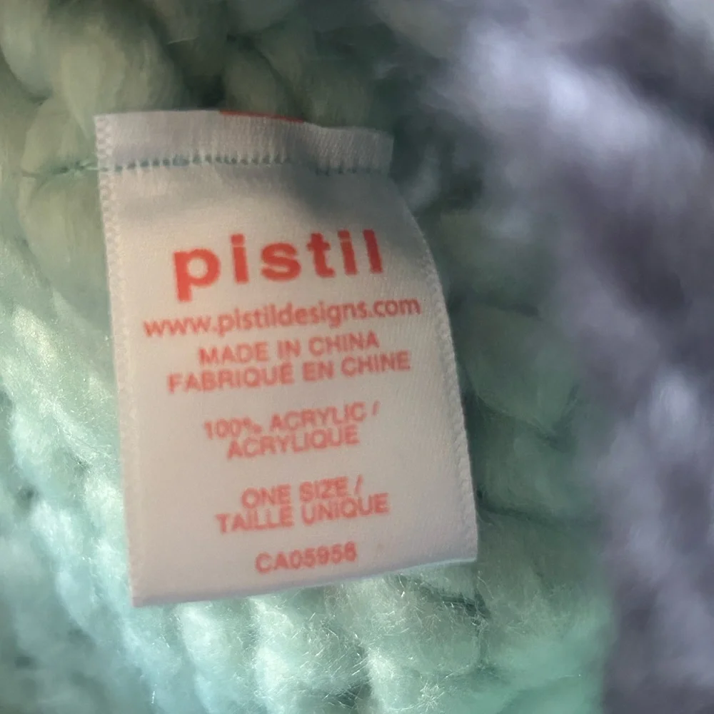 Pistil Warm Chunky Knit Beanie w Pom Pom Mint/Menthe Color NWT OS Taille Unique